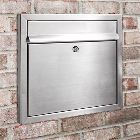 brushed stainless steel post box|mountable mailbox post.